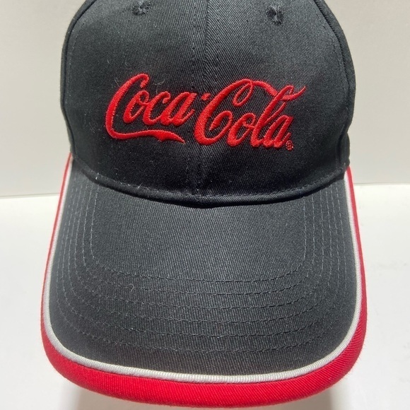 K Products Coca Cola Coke Black Red Baseball Cap Snap Back Embroidered Hat Cap - Picture 1 of 8